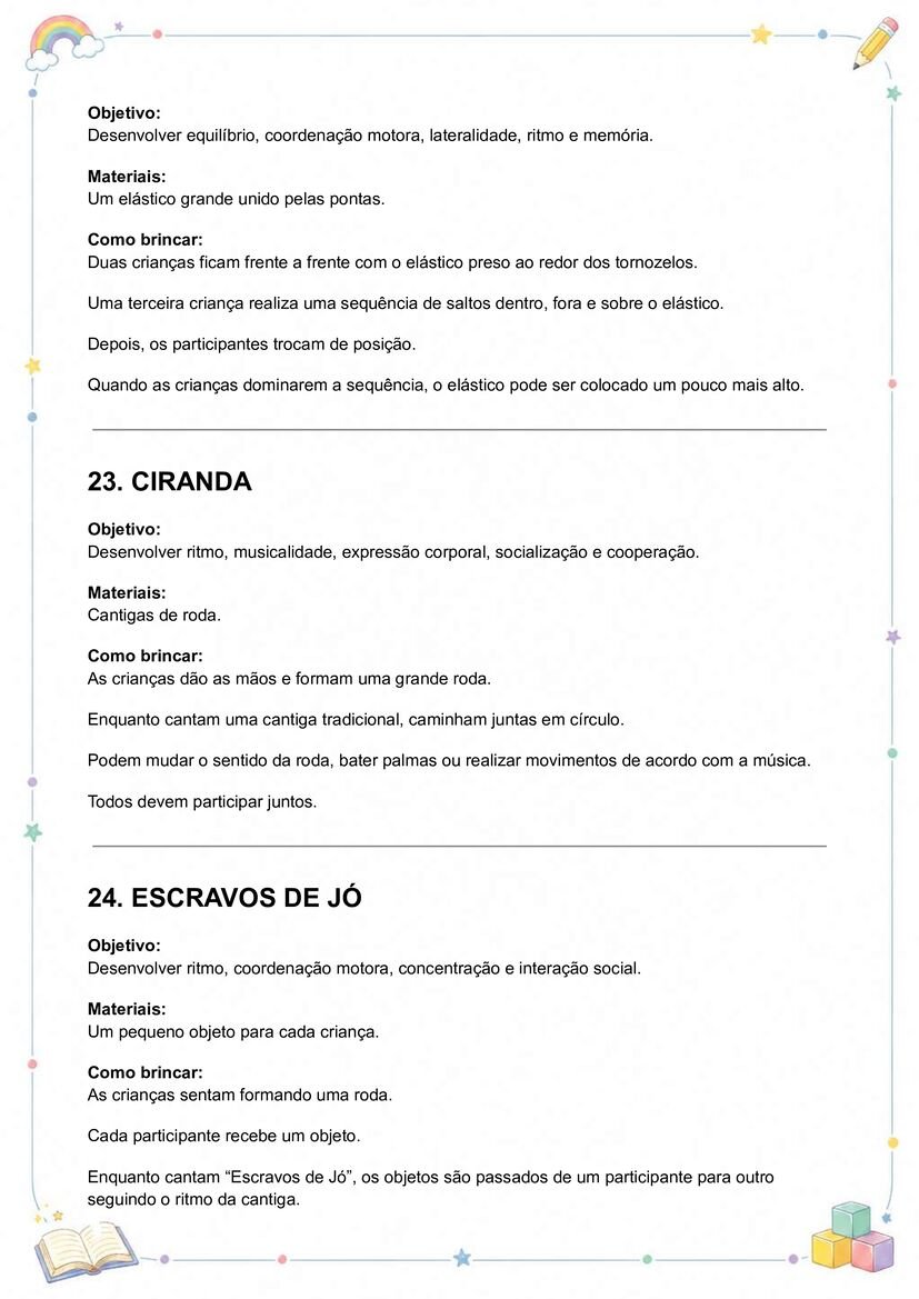 Brincadeiras folclórias para imprimir para crianças conteúdo didático página 12